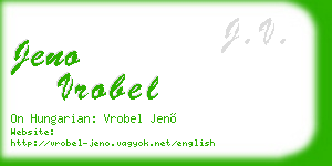 jeno vrobel business card